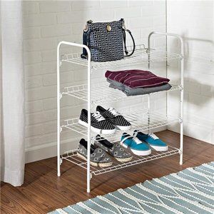 Storage & Organization | Honeycando 4tier White Metal Shoe Rack And ...